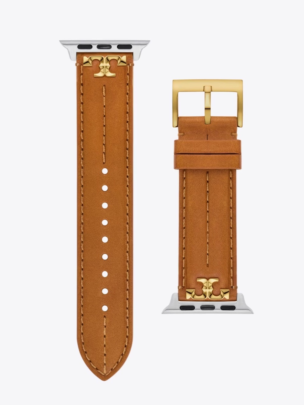 Tory Burch Kira Apple Watch band o/s in color luggage